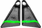 Asymmetrical bodyboard swimfins